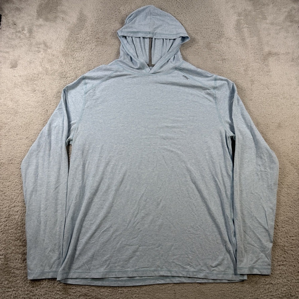 Tasc Hoodie Mens Large Blue Bamboo Performance Sun Shirt Fishing Lightweight